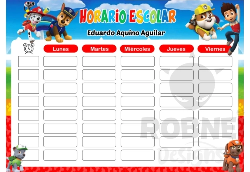 Paw Patrol Horario Escolar